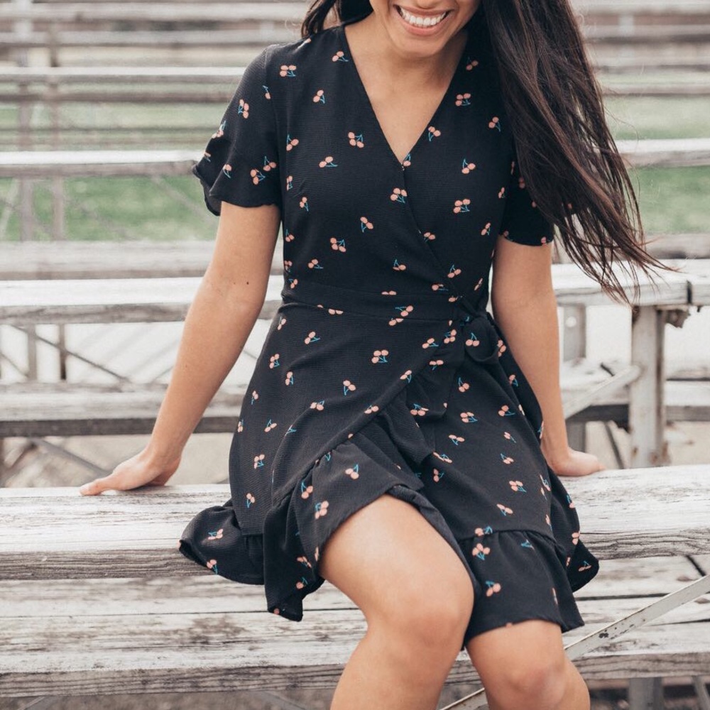 Cherry Black Dress